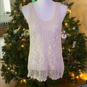 Sheer lace tank